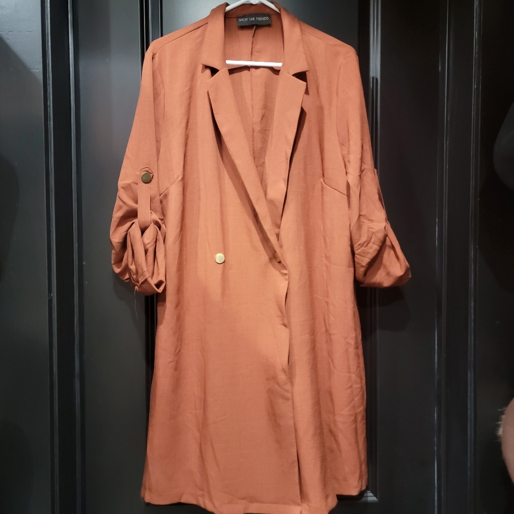 Long peach color jacket